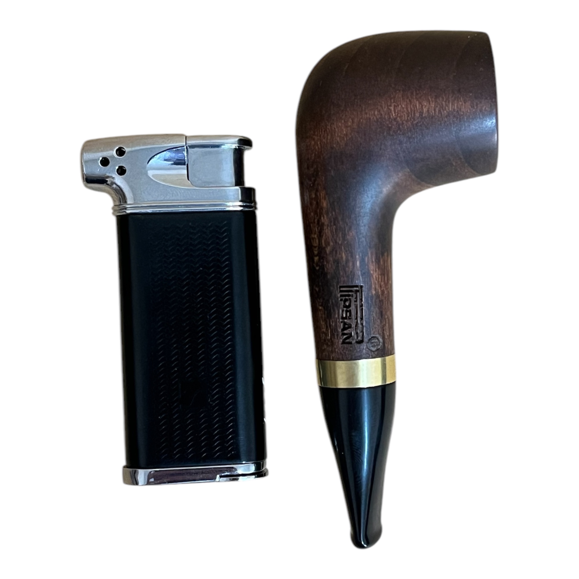 پیپ سایز کوچک چوبی پیپسان به همراه کیف و فندک پیپ مدل P1124 - Image 5