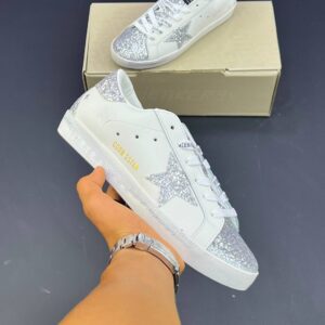 کفش کتونی زنانه گلدن گوس (کیفیت مستر) Golden Goose Superstar silver glitter