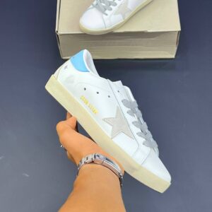 کفش کتونی زنانه گلدن گوس (کیفیت مستر) Golden Goose Superstar White Ice Blue