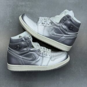 کفش کتونی زنانه و مردانه نایک جردن 1 Air Jordan 1 Chrome Metallic Silver