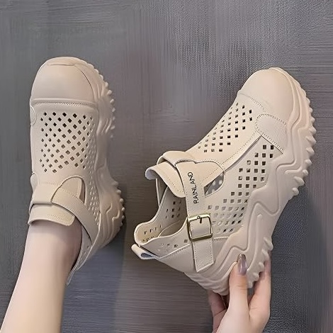 کفش کتونی لژمخفی لژدار زنانه Women’s Hidden Wedge Platform Sneakers - Image 4