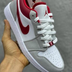 کفش کتونی زنانه و مردانه نایک ایر جردن 1 Smoke Grey Gym Red
