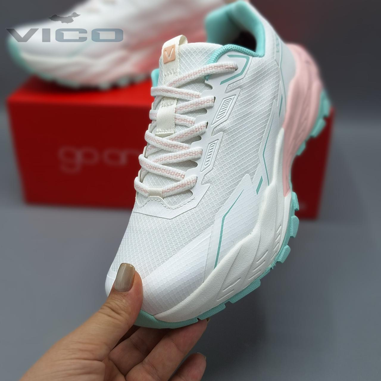 کفش کتونی ضدآب پیادهروی زنانه ویکو سفید صورتی Vico 1238 - Image 2