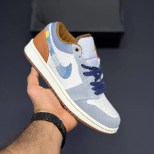 کفش کتونی زنانه و مردانه نایک جردن Nike Air Jordan 1 Low SE Repaired Denim Swoosh