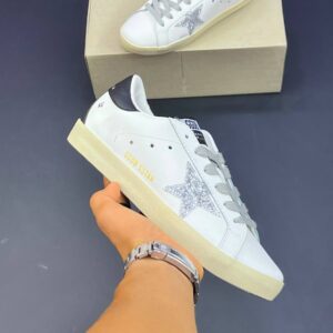 کفش کتونی زنانه گلدن گوس (کیفیت مستر) Golden Goose Classic With Spur Silver