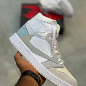 کفش کتونی زنانه و مردانه نایک ایر جردن 1 Travis Scott Paris Mid ساقدار