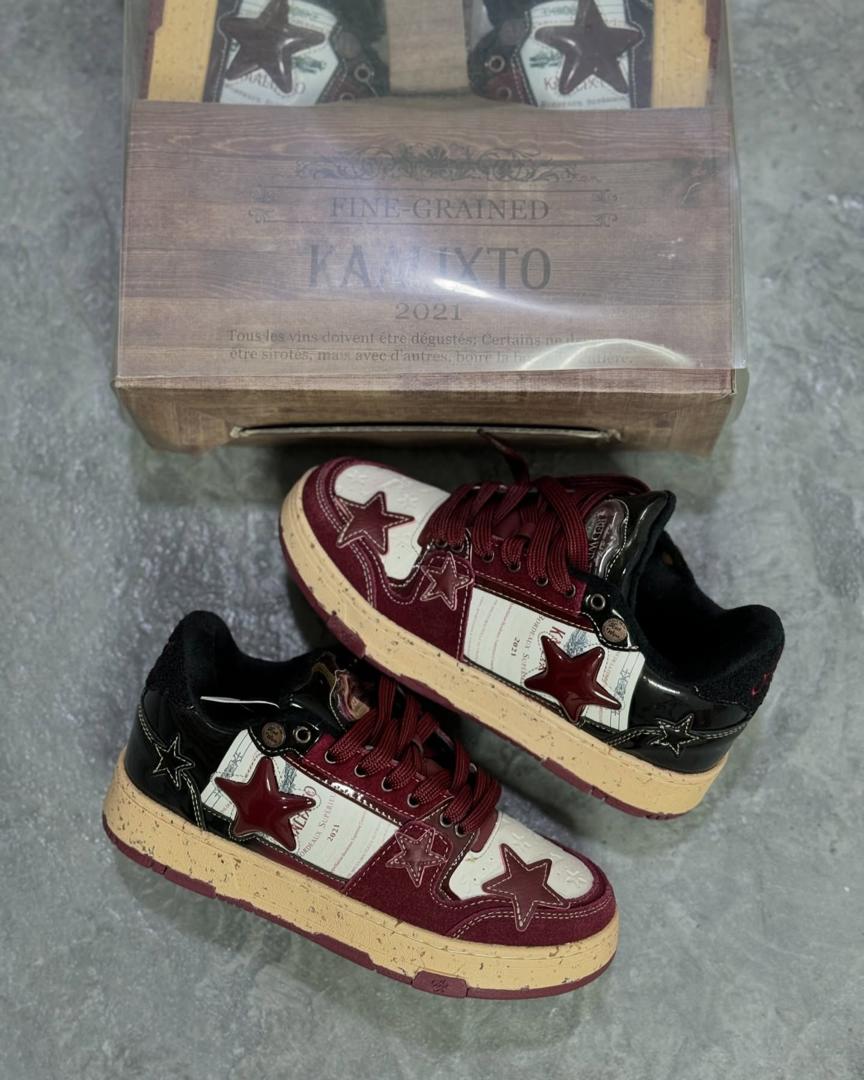 کفش کتونی زنانه کالیکستو Skateboarding Low Red Wine - Image 2