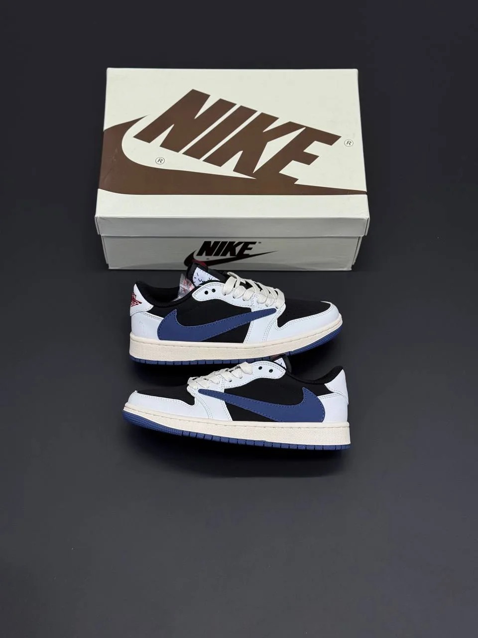 کفش کتونی نایک Travis Scott Low Black-Blue - Image 2