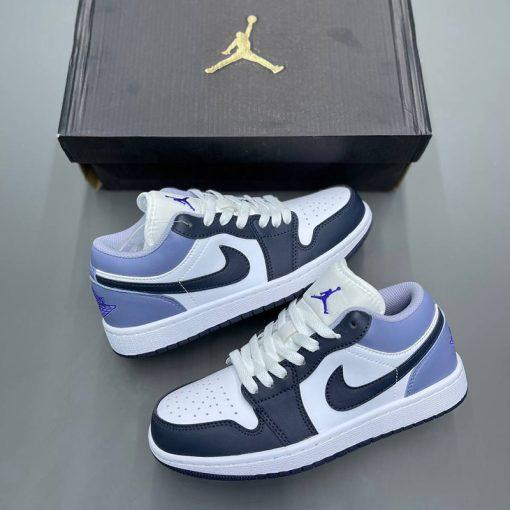 کفش کتونی زنانه و مردانه نایک جردن 1 لو ایندیگو Jordan 1 Low White Indigo Haze - Image 2