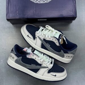 کفش کتونی مردانه نایک ایر جردن 1 Travis Scott Dior