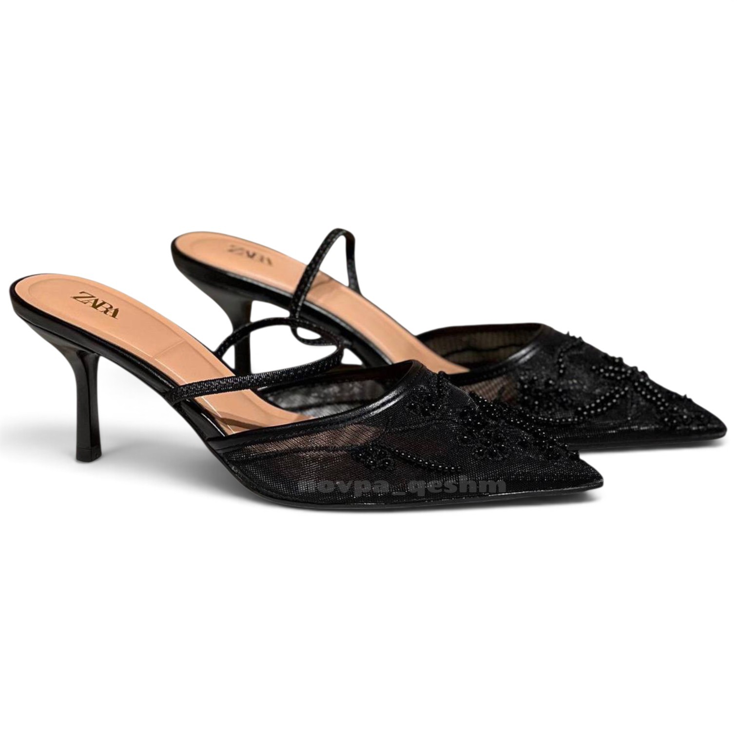 صندل مجلسی نگیندار زنانه زارا ZARA Mesh Rhinestone Heels Sandals