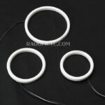 حلقه نئون چراغ جلو سفید